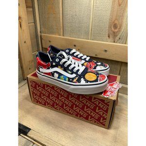 New US1 YT Kids Vans Ward Skate Shoes Sneakers Youth Glow Fish Parisian Night